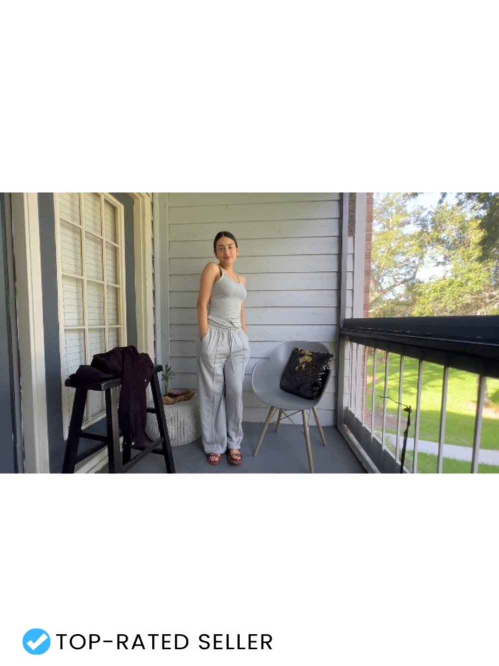 High Waisted Wide Leg Sweatpants Baggy Joggers with Pockets Lounge Travel Yoga - Picture 6 of 6
